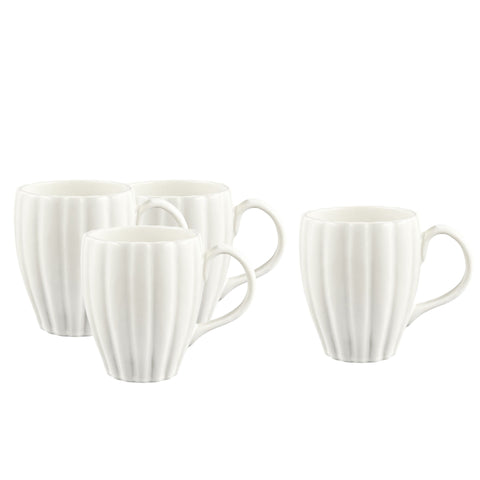 Lafayette Pearl White Coffee Mug - Set of 4