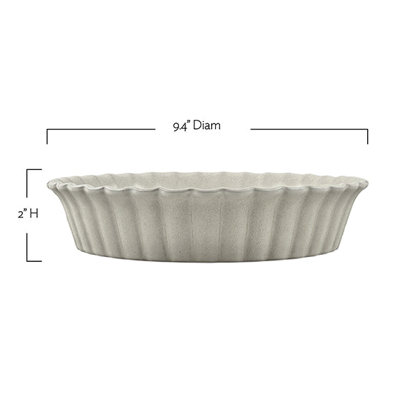 Lafayette Round Fog Stoneware Baker