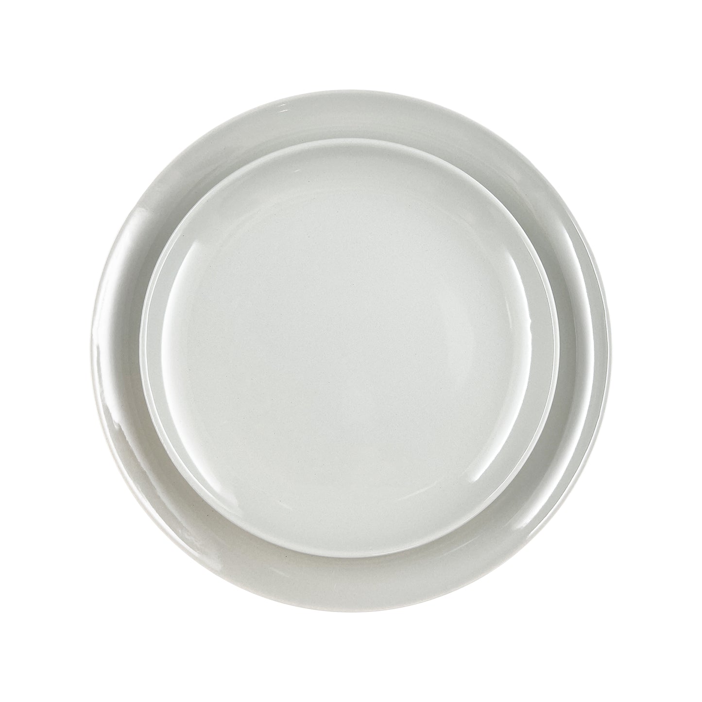 Shell Bisque Grey Porcelain 4 Piece Dinnerware Set, Service For 1