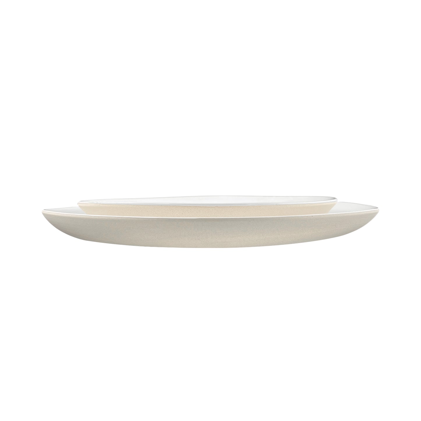 Shell Bisque White Porcelain 3 Piece Dinnerware Set, Service For 1