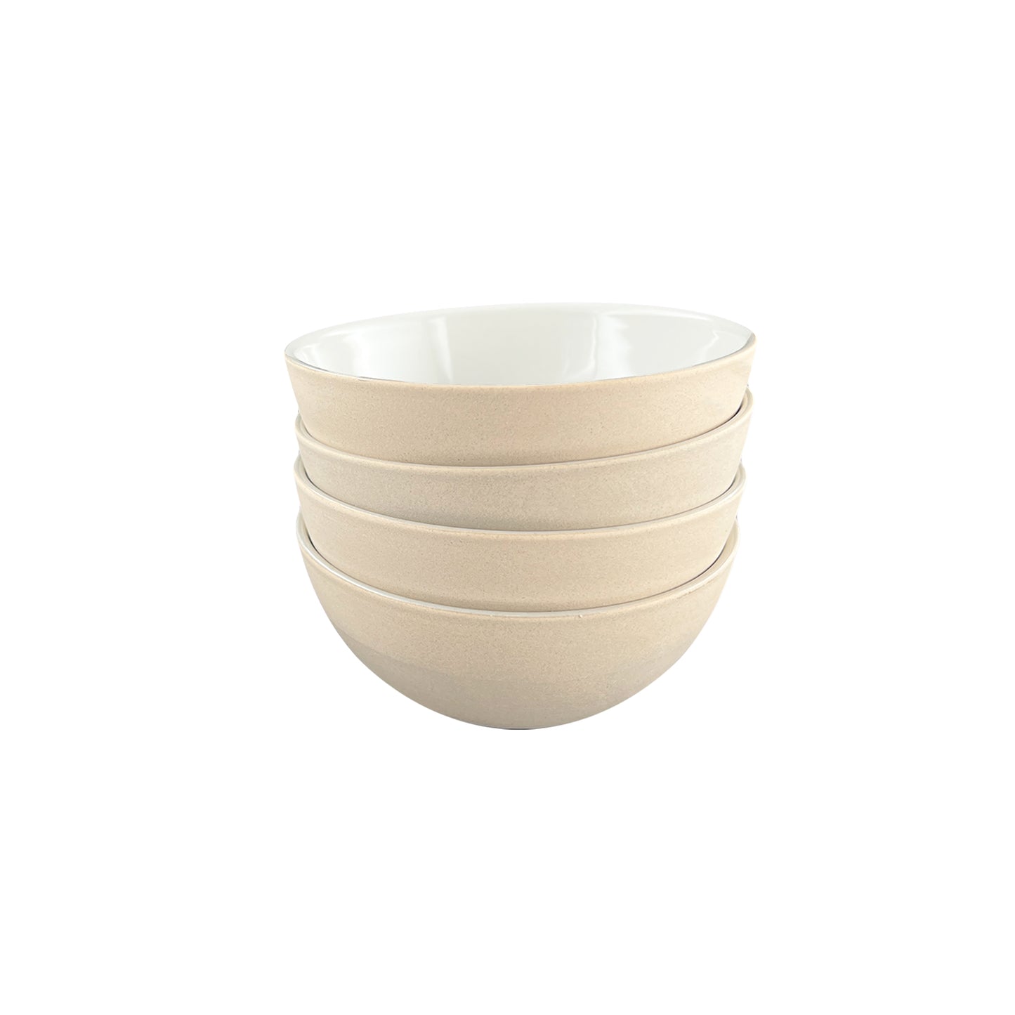 Shell Bisque White Porcelain Small Bowl, Set of 4