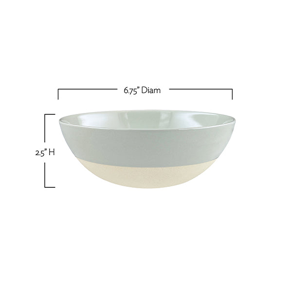 Shell Bisque Indigo Porcelain Cereal Bowl, Set of 4