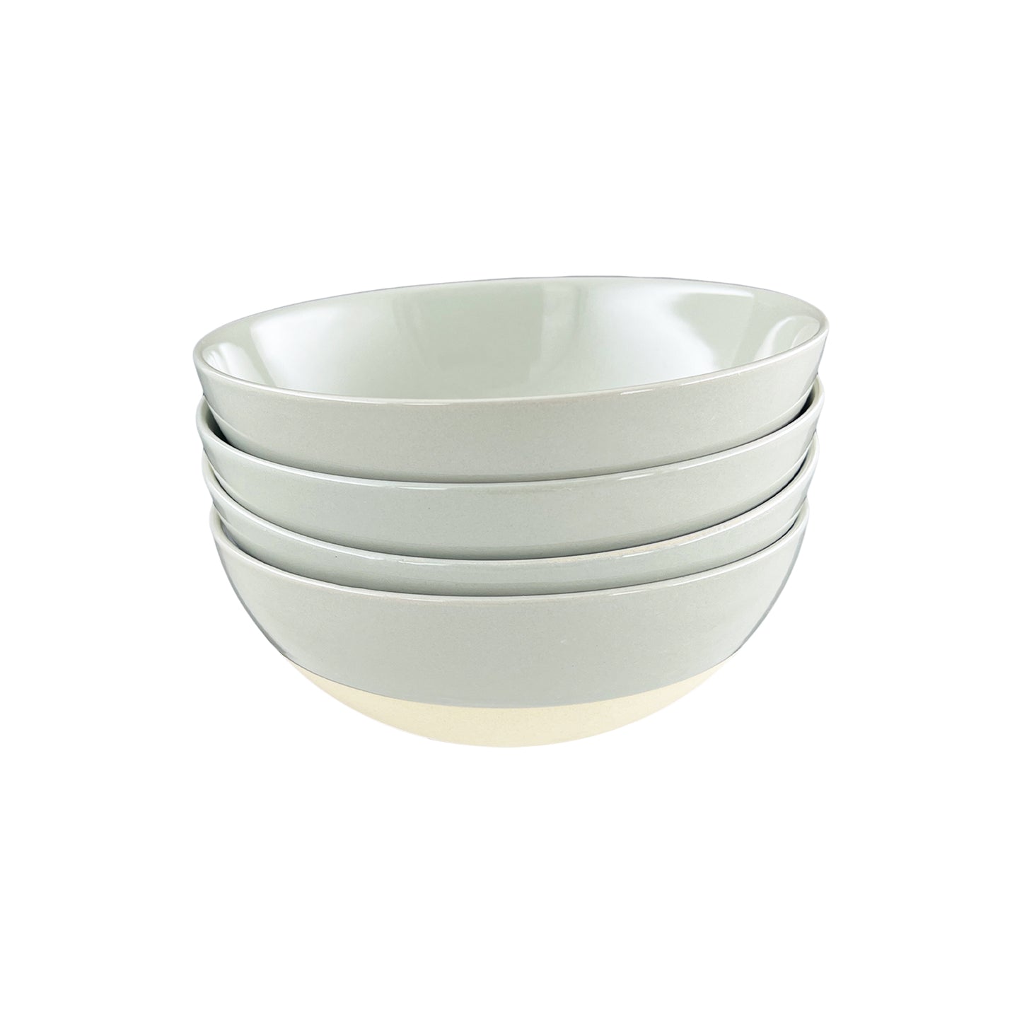 Shell Bisque Grey Porcelain Cereal Bowl, Set of 4