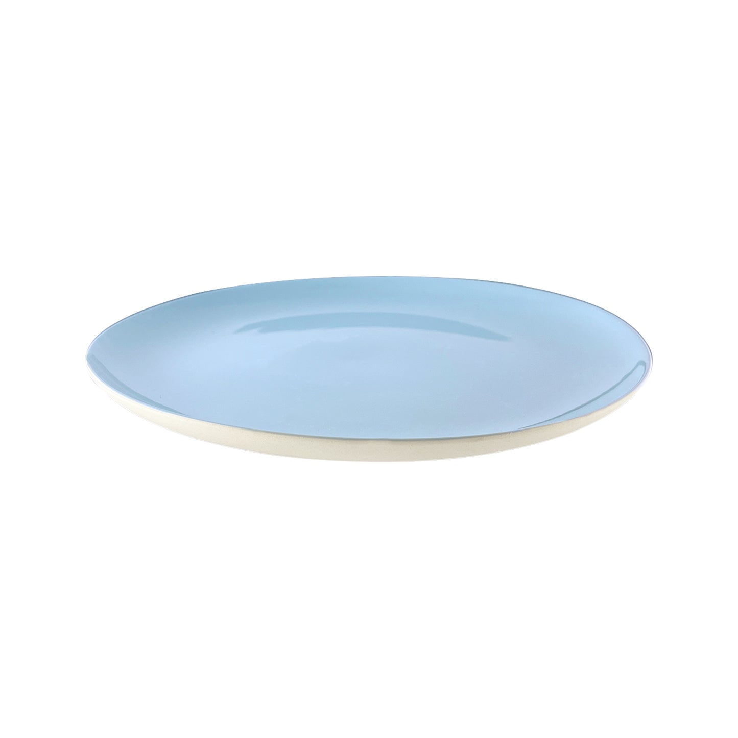 Shell Bisque Blue Porcelain 4 Piece Dinnerware Set, Service For 1
