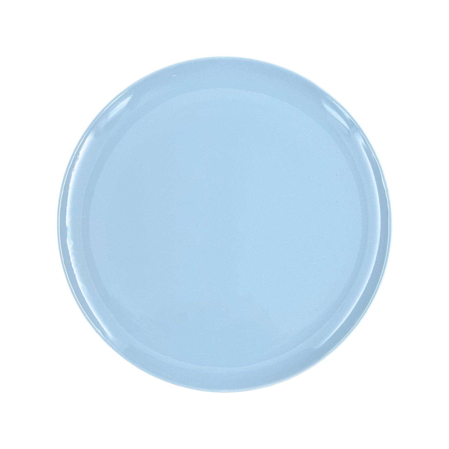 Shell Bisque Blue Porcelain 4 Piece Dinnerware Set, Service For 1