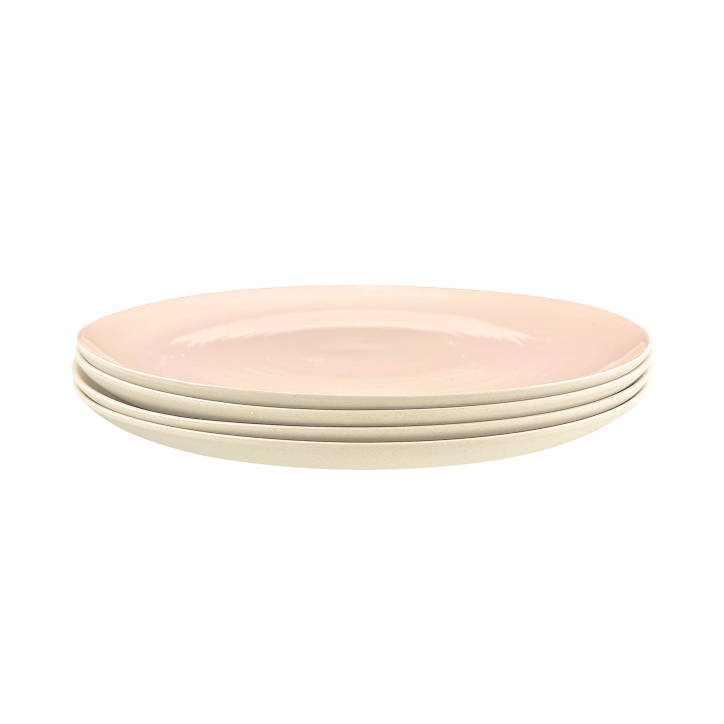 Shell Bisque Soft Pink Porcelain 16 Piece Dinnerware Set, Service For 4