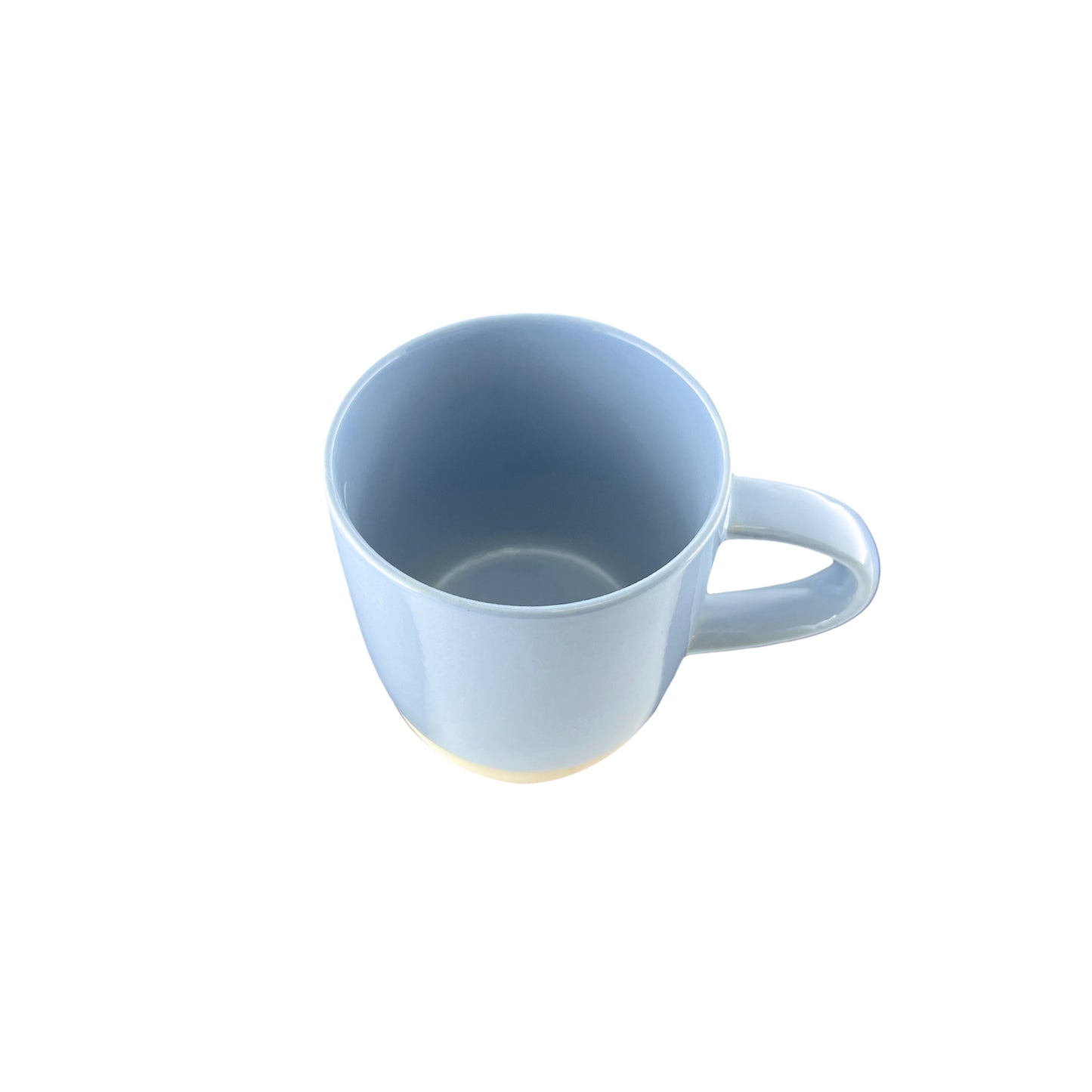 Shell Bisque Blue Porcelain 4 Piece Dinnerware Set, Service For 1
