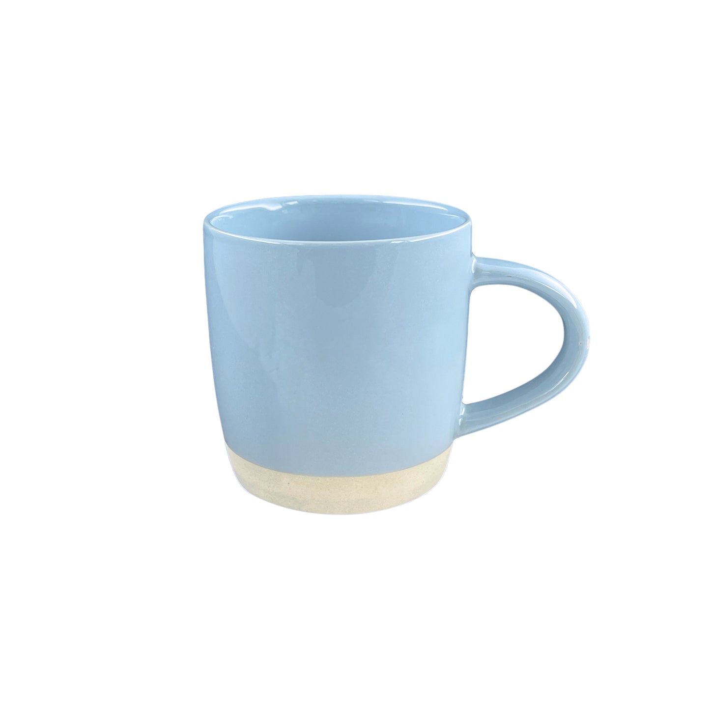 Shell Bisque Blue Porcelain 4 Piece Dinnerware Set, Service For 1