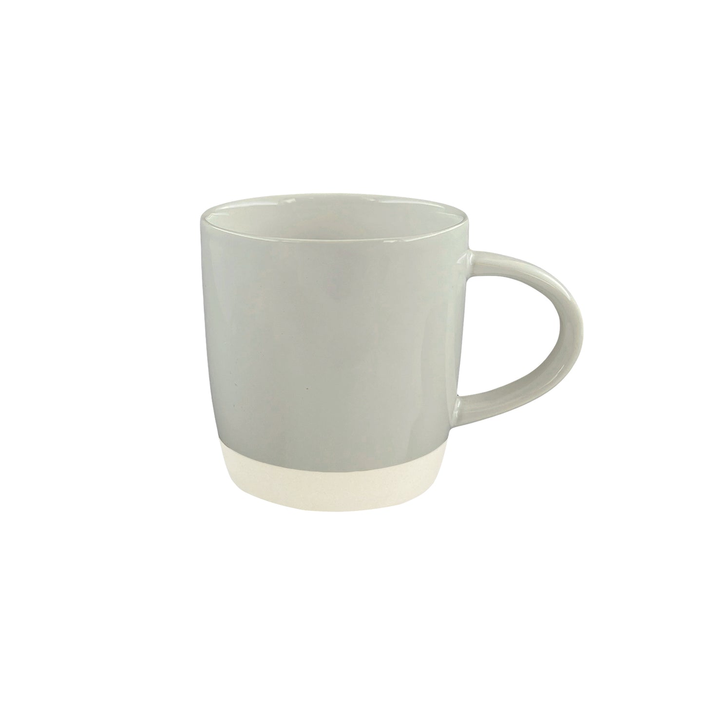 Shell Bisque Grey Porcelain 4 Piece Dinnerware Set, Service For 1