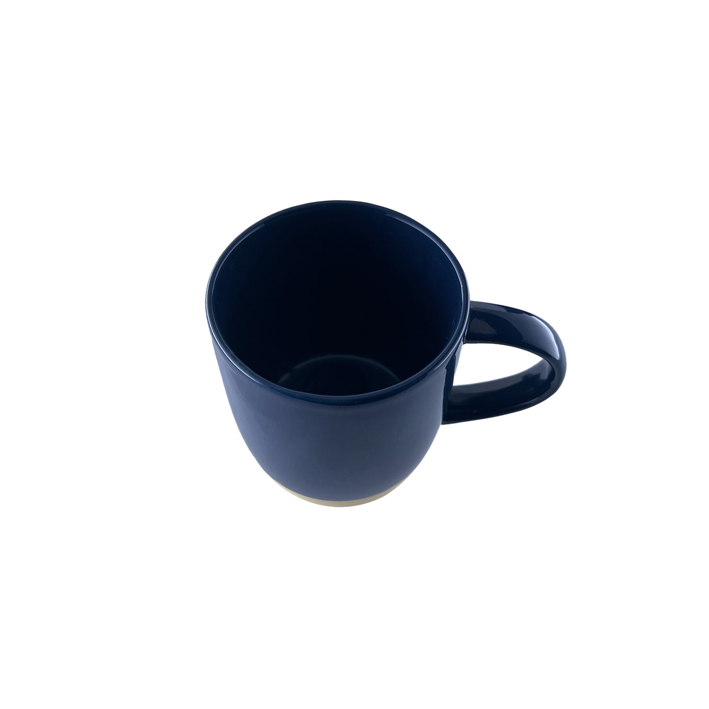 Shell Bisque Indigo Porcelain 4 Piece Dinnerware Set, Service For 1
