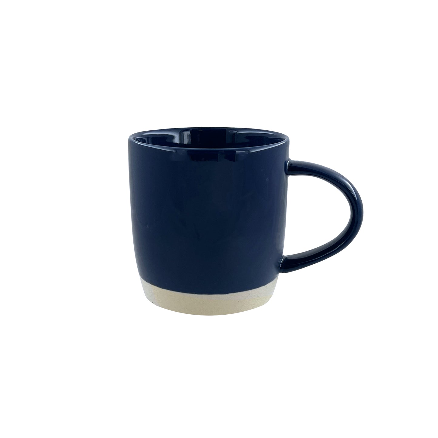 Shell Bisque Indigo Porcelain 4 Piece Dinnerware Set, Service For 1