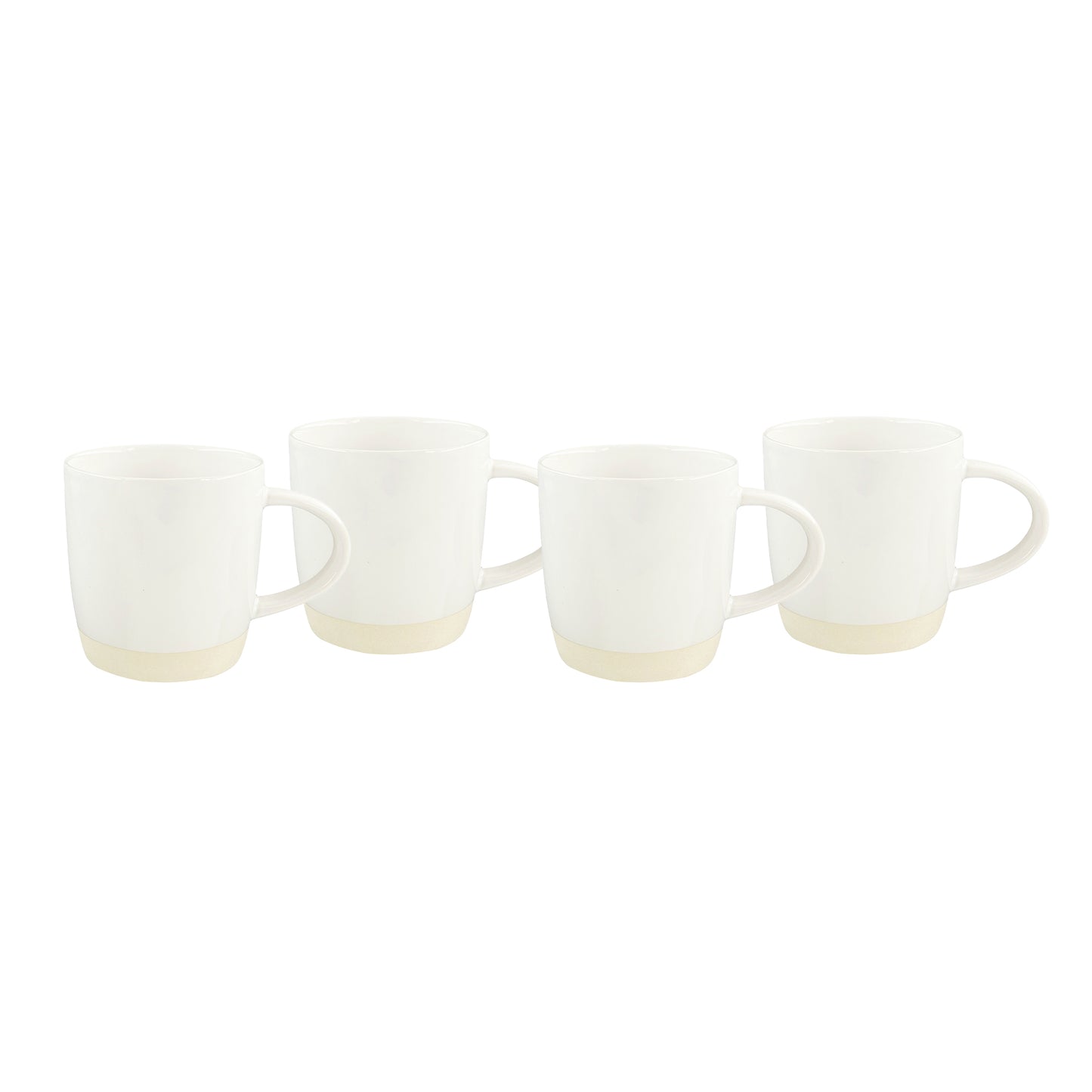 Shell Bisque White Porcelain 16 Piece Dinnerware Set, Service For 4