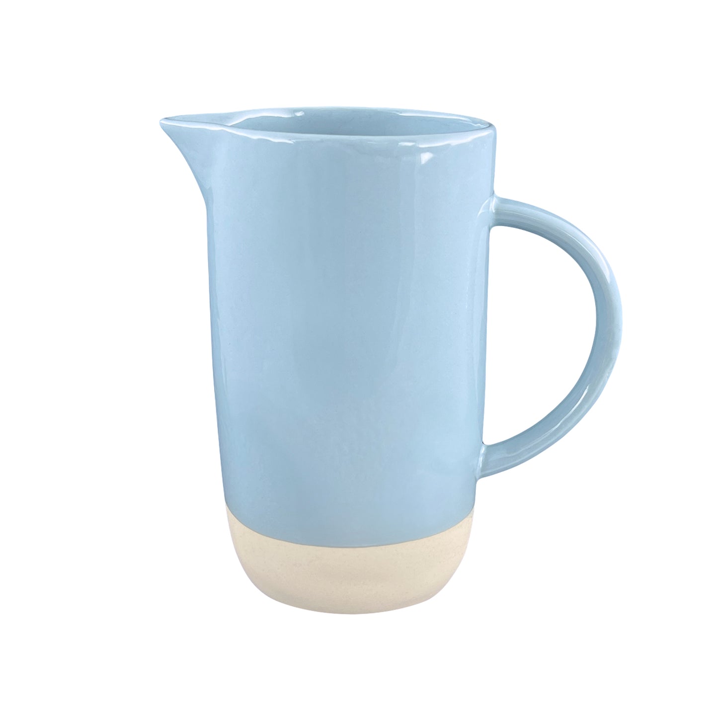 Shell Bisque Blue Porcelain Pitcher