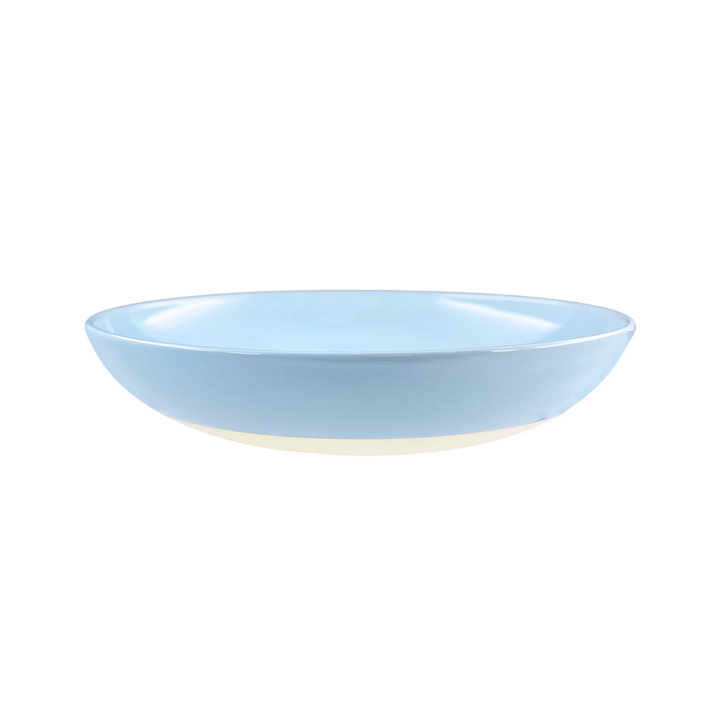 Shell Bisque Blue Porcelain Pasta Bowl, Set of 4
