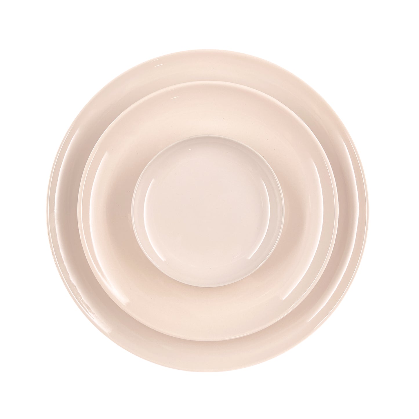 Shell Bisque Soft Pink Porcelain Tidbit Plate, Set of 4