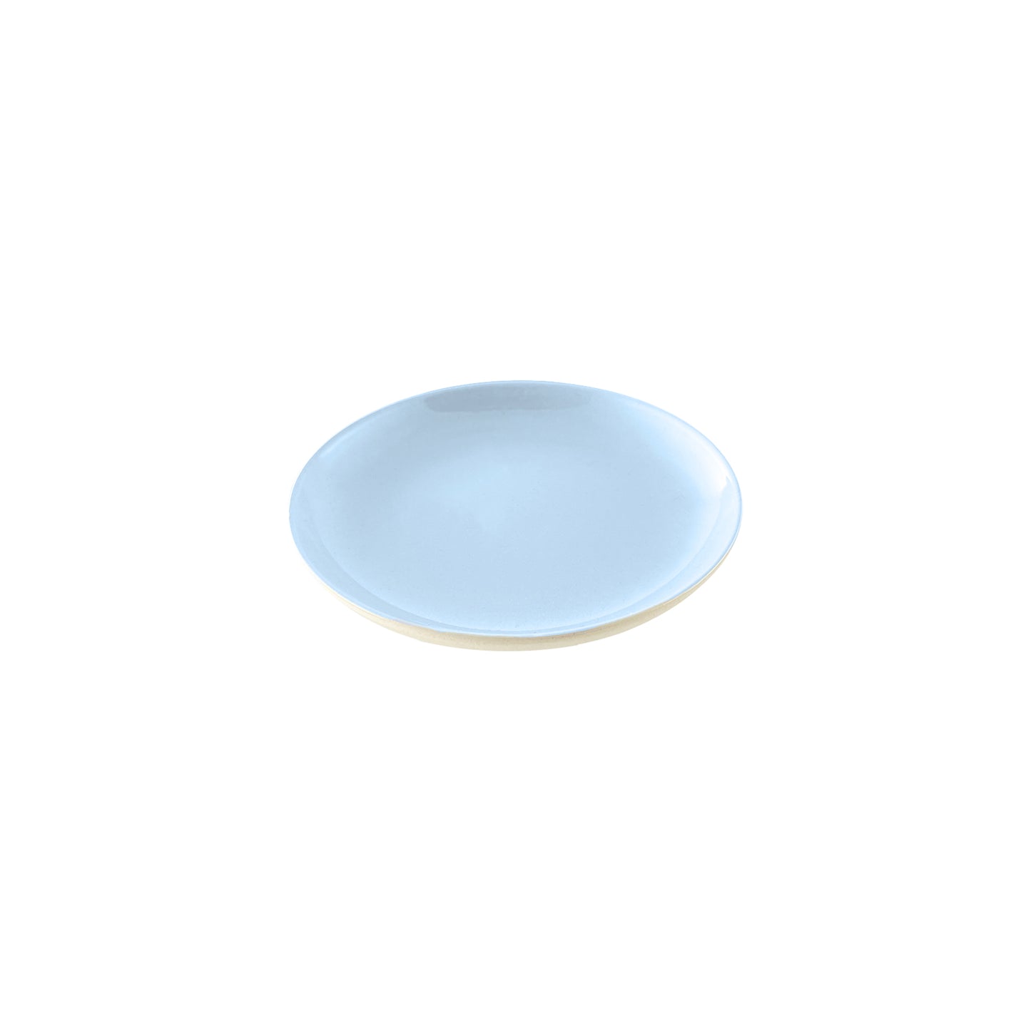 Shell Bisque Blue Porcelain Tidbit Plate, Set of 4