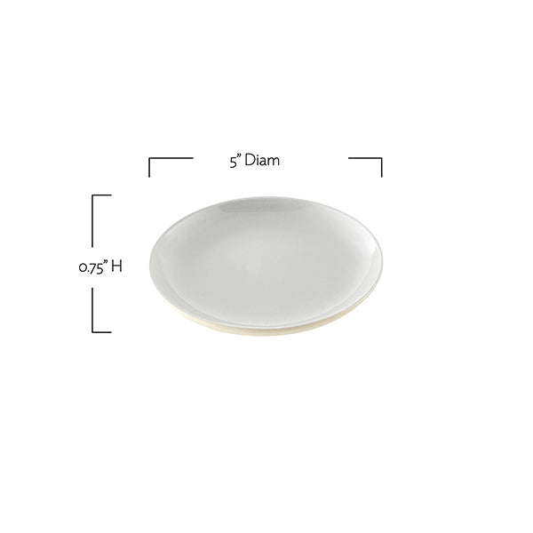 Shell Bisque Soft Pink Porcelain Tidbit Plate, Set of 4