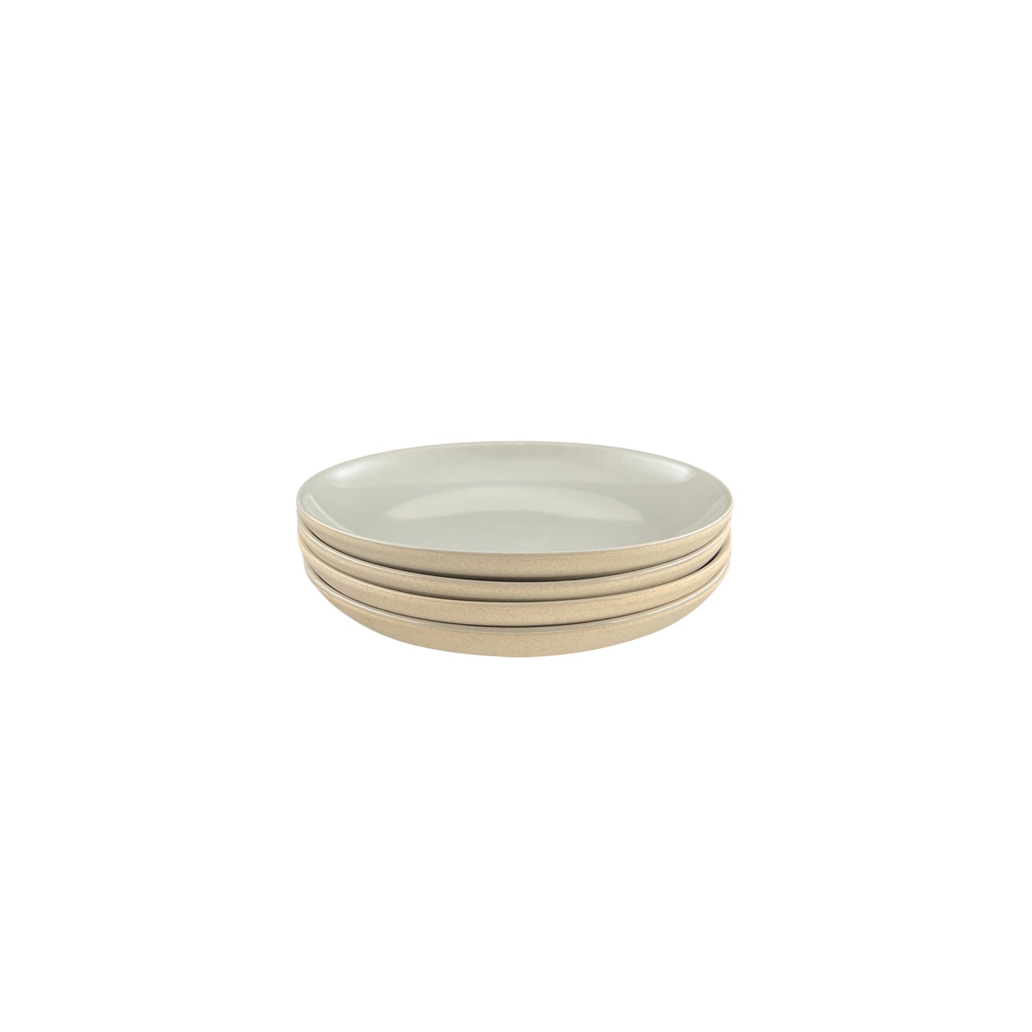 Shell Bisque Grey Porcelain Tidbit Plate, Set of 4