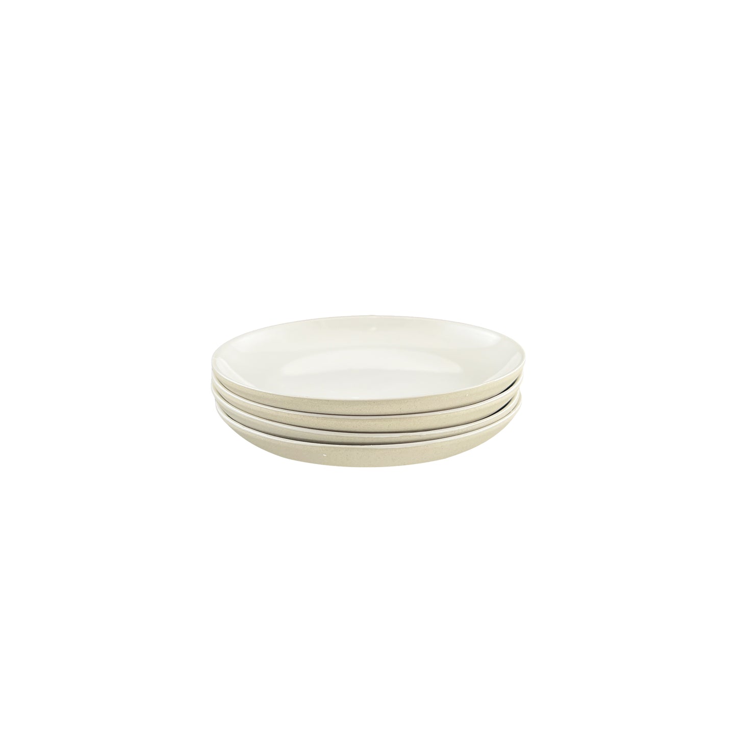 Shell Bisque White Porcelain Tidbit Plate, Set of 4