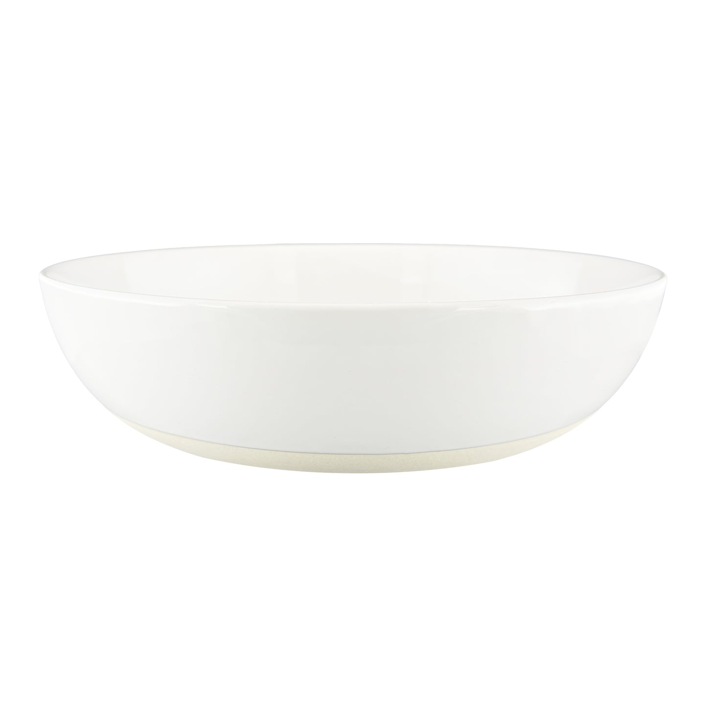 Shell Bisque White Porcelain Round Serving Bowl