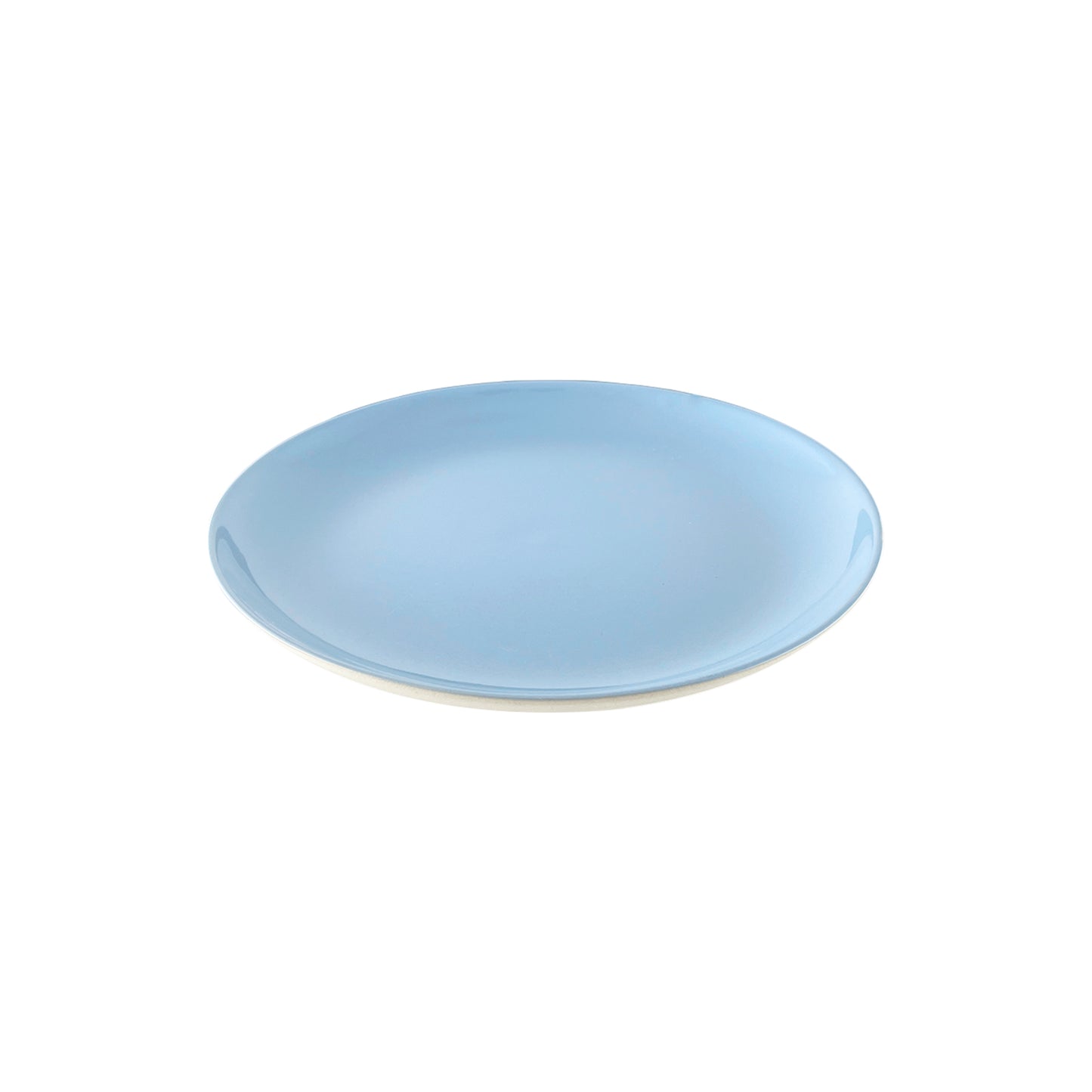 Shell Bisque Blue Porcelain 4 Piece Dinnerware Set, Service For 1