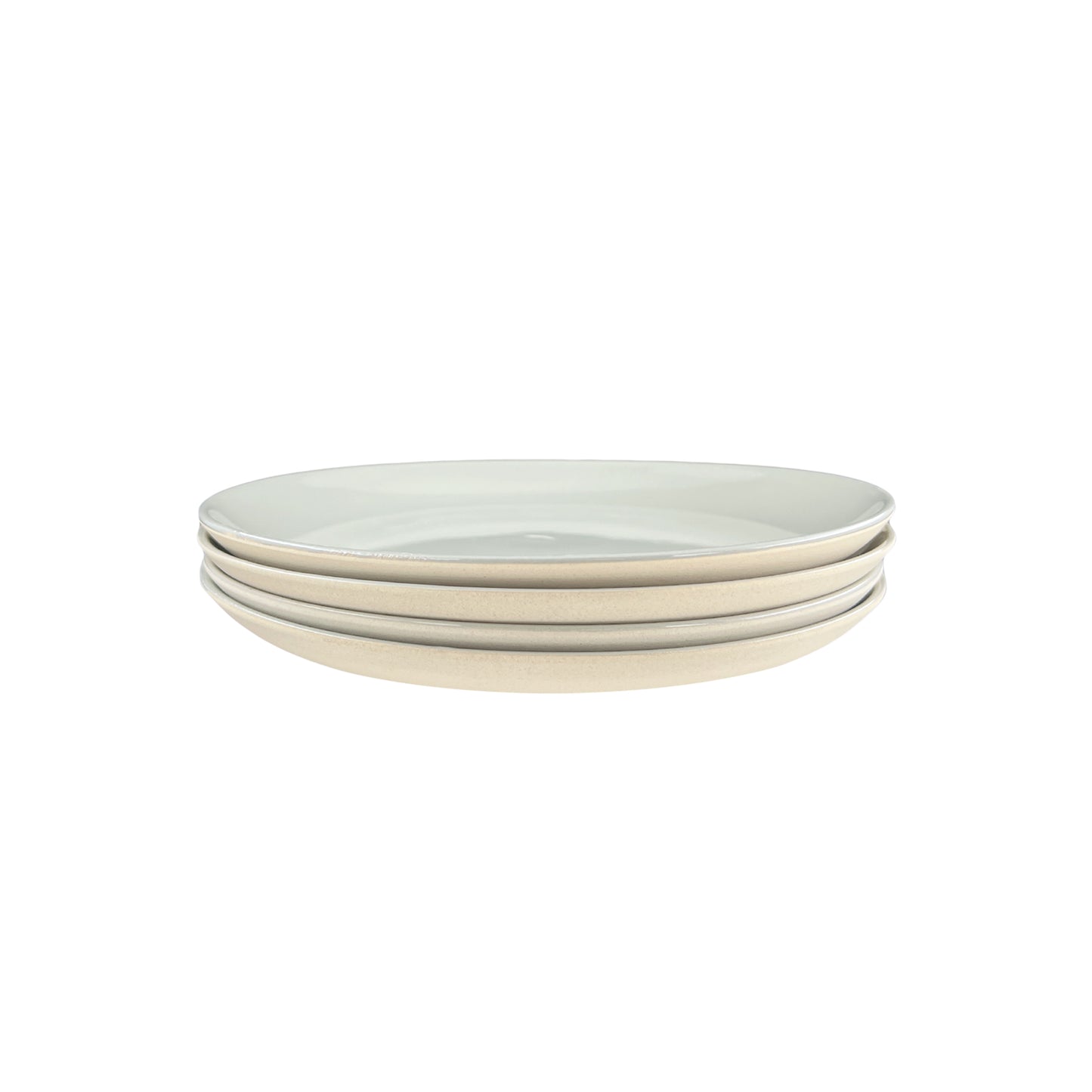 Shell Bisque Grey Porcelain Salad Plate, Set of 4