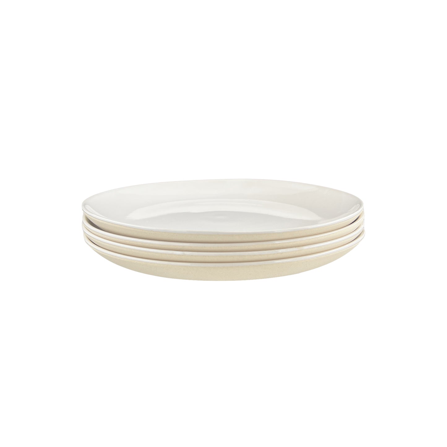 Shell Bisque White Porcelain Salad Plate, Set of 4