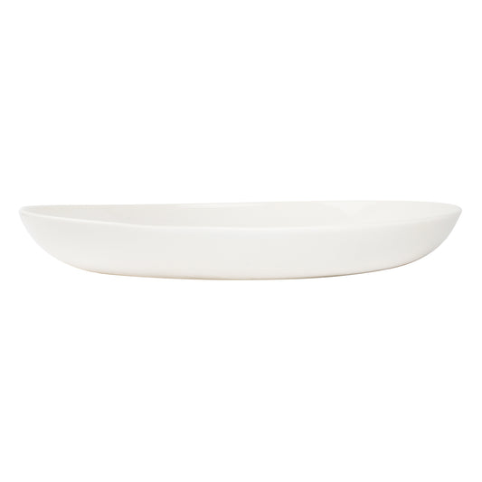 Shell Bisque White Porcelain Salad Serving Bowl