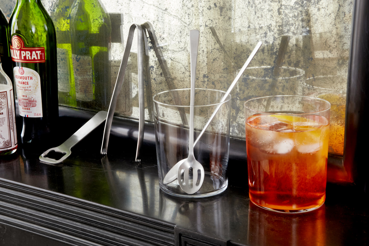 Canvas Classic Brushed Stainless Steel 4 Piece Bar Tool Gift Set Canvas Home $50-$100, 18/10 Stainless Steel, 4 Piece Set, Bar, Bar Tools, Barware, Bottle Opener, Brushed, Classic, Host + Hostess, Ice Tong, Portugal, Serving Utensils, Stainless, Stainless Steel, Stirring Spoon
