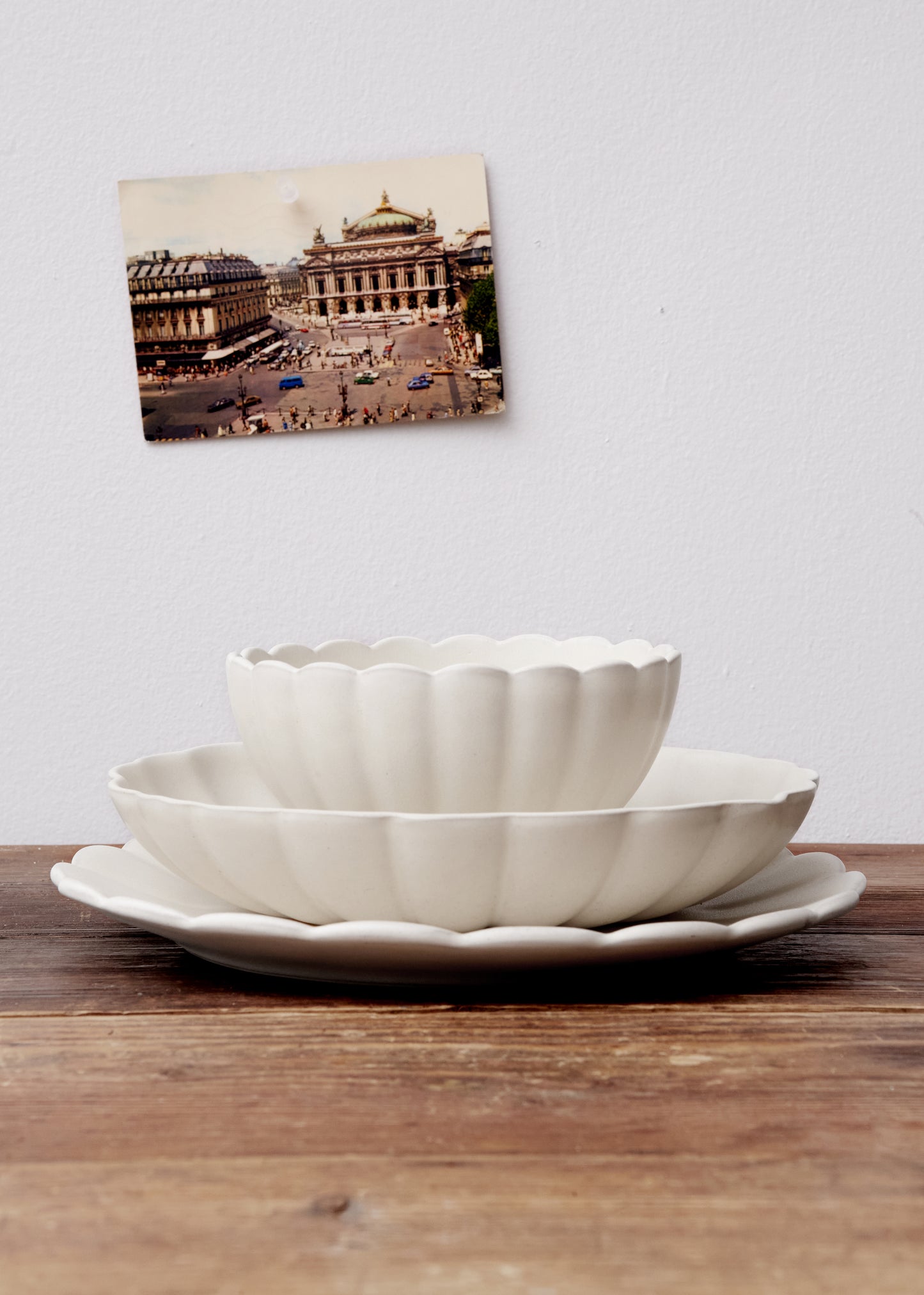 Lafayette Pearl White Stoneware Dinner Plate, Set of 4
