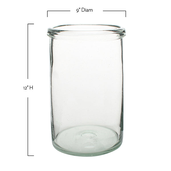 Recycled Glass Extra Large Cylinder Vase