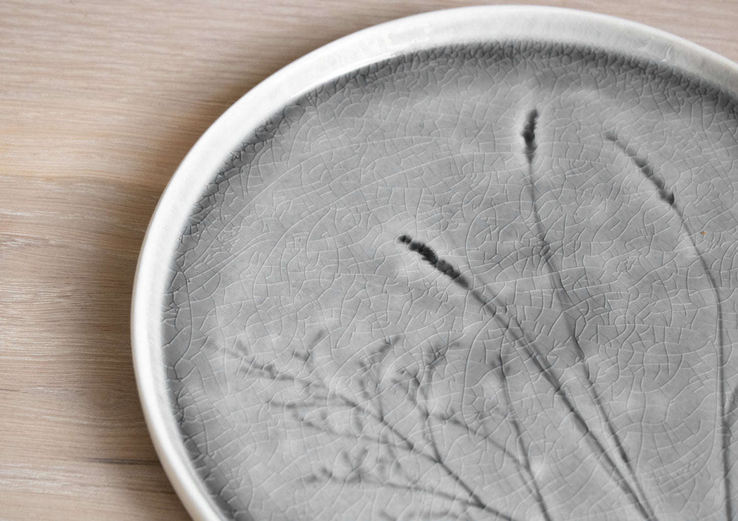 Meadow Grey Porcelain Medium Plate, Set of 4