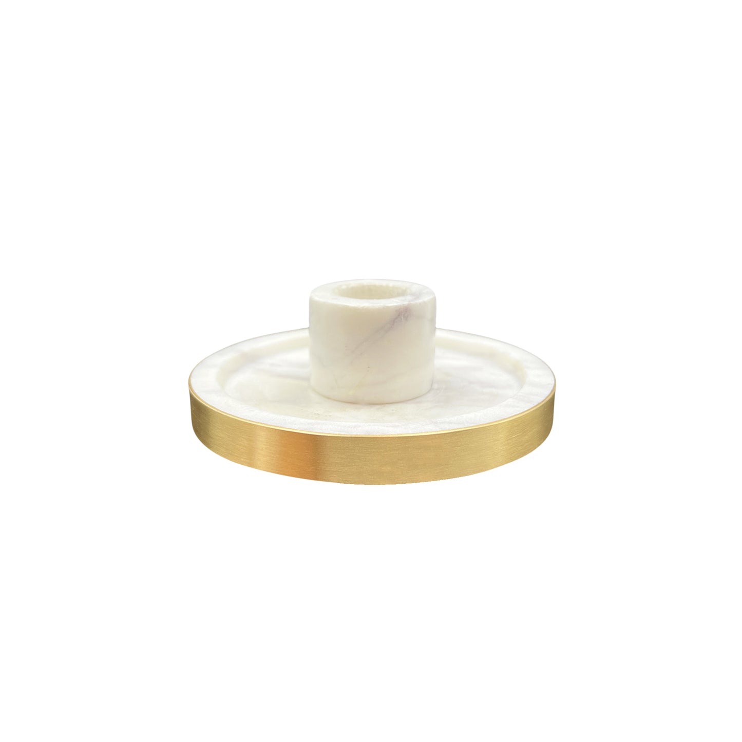 Verona White Marble Candlestick