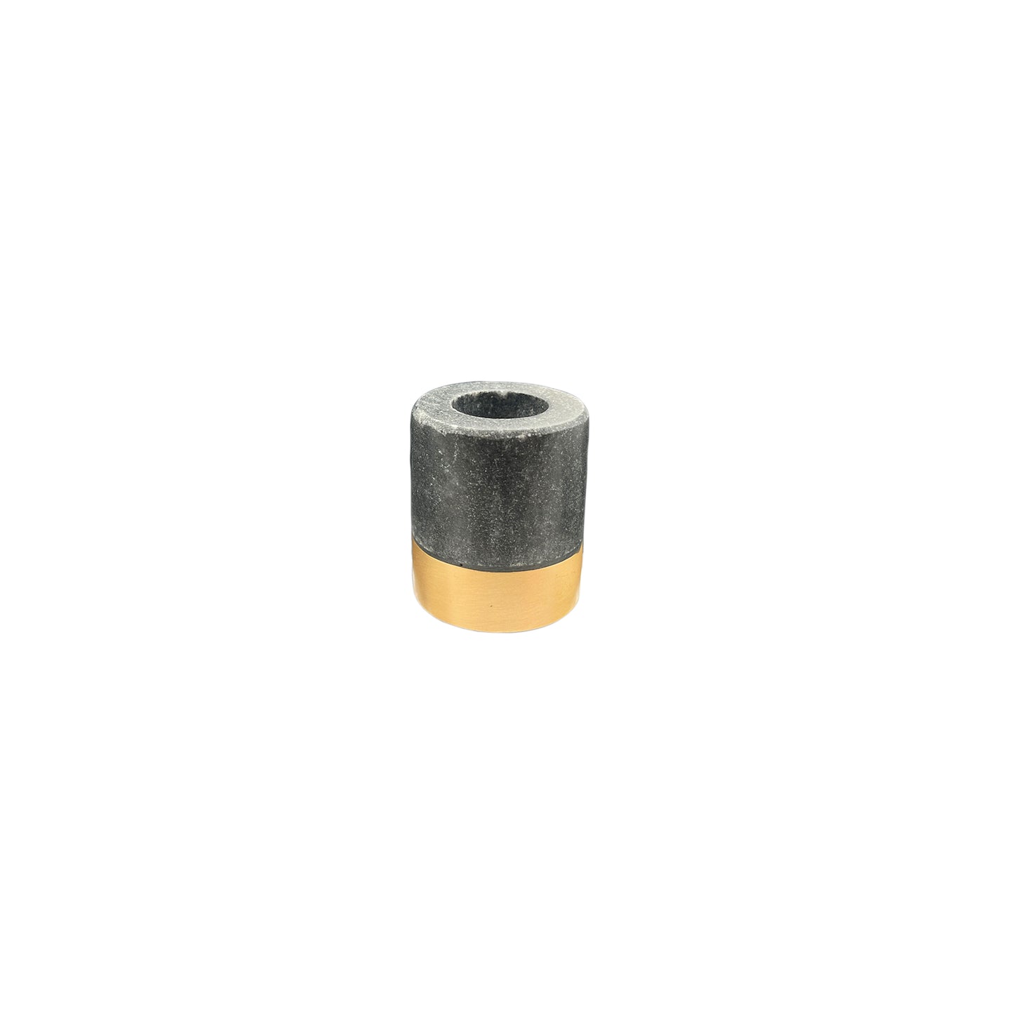 Verona Black Marble Taper Holder Set