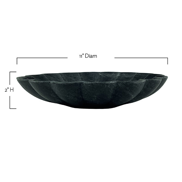 Catalina Black Marble Large Nesting Bowl