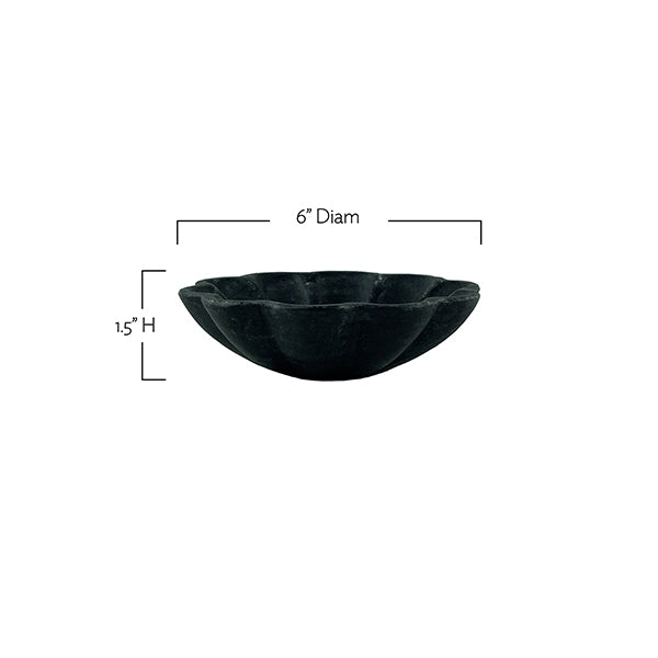 Catalina Black Marble 3 Piece Nesting Bowl Set