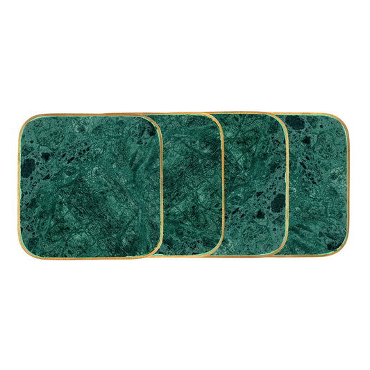 Verona Green Marble Coaster Set