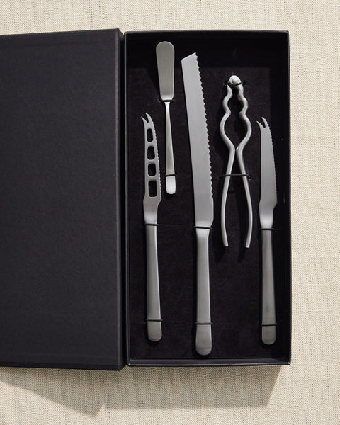 Canvas Classic Brushed Stainless Steel 5 Piece Appetizer Gift Set