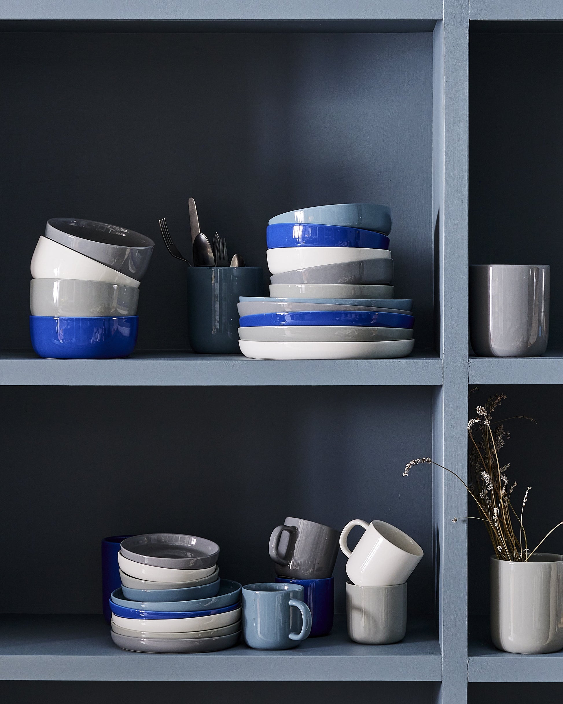 Reims Stone Stoneware 16 Piece Dinnerware Set, Service For 4 Canvas Home Blue, canvas home, contemporary dinnerware, dinner party, dinnerware, dinnerware sets, dish sets, family, Large, modern dinnerware, Place Setting, Plates, reims, simple dinnerware, tabletop, tableware