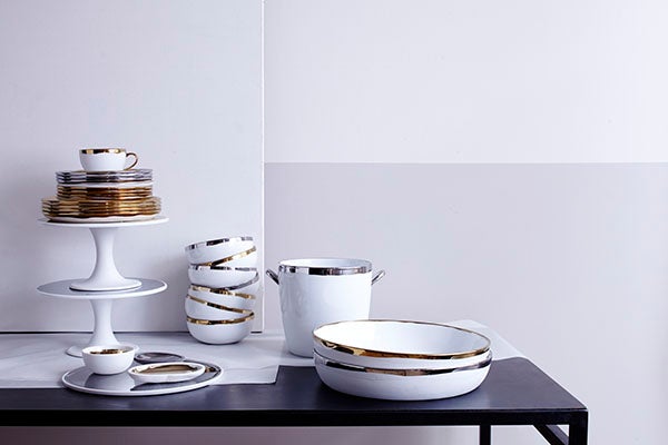 Dauville Gold Metallic Porcelain 3 Piece Dinnerware Set, Service For 1 Canvas Home Dauville, Dauville Cereal Bowl, Dauville Collection, Dauville Dinner Plate, Dauville Gold, Dauville Gold Cereal Bowl, Dauville Gold Dinner Plate, Dauville Gold Metallic, Dauville Gold Metallic Porcelain Cereal Bowl, Dauville Gold Metallic Porcelain Dinner Plate, Dauville Gold Salad Plate, Dauville Porcelain Cereal Bowl, Dauville Salad Plate, Gold, Gold Accent, Gold Metallic Accent, Gold Rim, Plates, Porcelain, Por