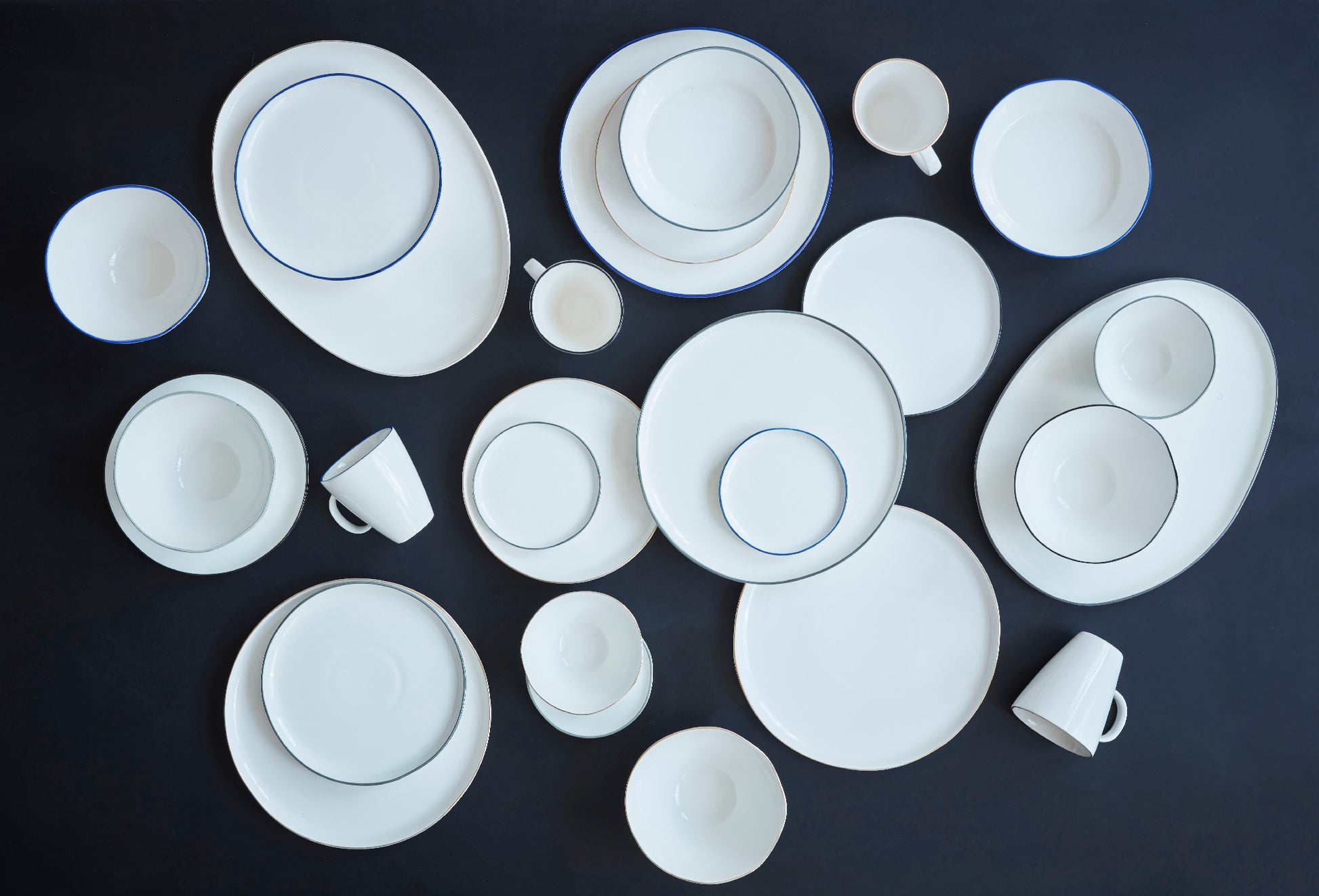 Abbesses Gold Rim Porcelain Tidbit Plate, Set of 4 Canvas Home Abbesses, Abbesses Collection, Abbesses Gold Rim, Abbesses Tidbit Plate, Abbesses Tidbit Plate Set, Casual Dinnerware, Colored Rim, Colored Rim Dinnerware, Gold, Gold Rim, Plates, Porcelain, Porcelain Dinnerware, Set of 4, Tidbit Plate, White, White & Gold