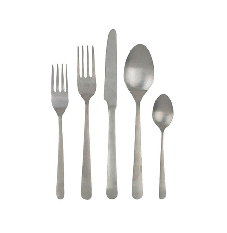 Oslo Tumbled Stainless Steel 5 Piece Cutlery Set - Service for 1