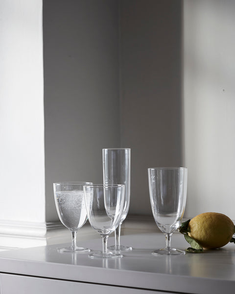 Amwell Champagne Glass in Clear- Set of 4