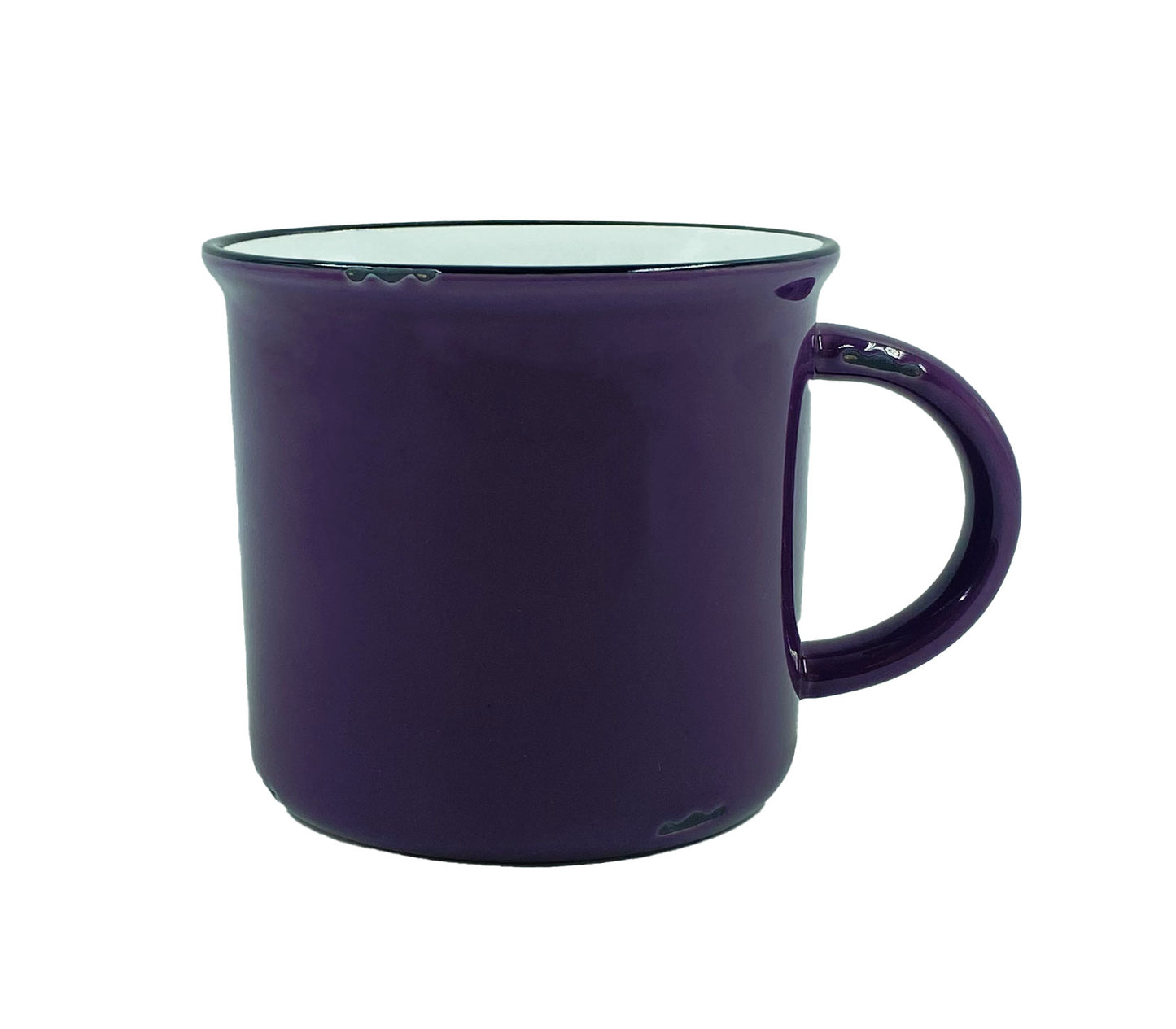 Tinware Mug in Plum - Set of 4 Canvas Home breakfast, coffee, contemporary dinnerware, dinnerware sets, hot chocolate, mugs & cups, tea