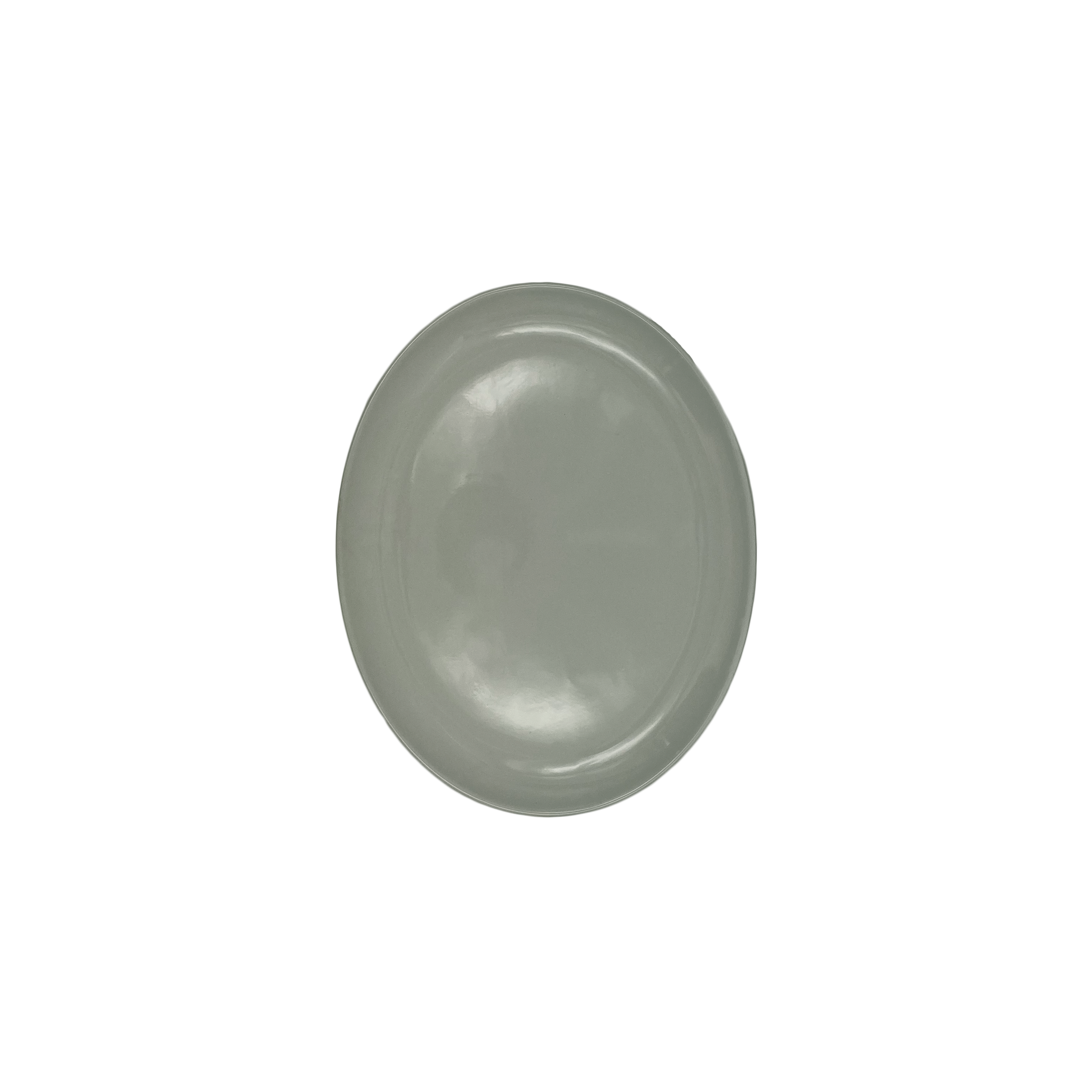 Shell Bisque Medium Oval Plate- Grey- Set of 4