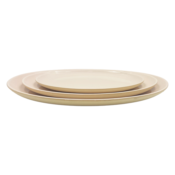 Shell Bisque Extra Large Oval Plate- Soft Pink- Set of 2