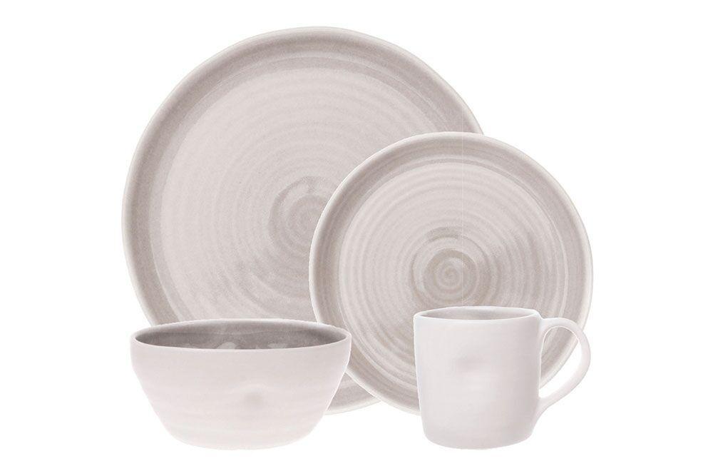 Pinch Dinner Plate in Grey - Set of 4 – Canvas Home