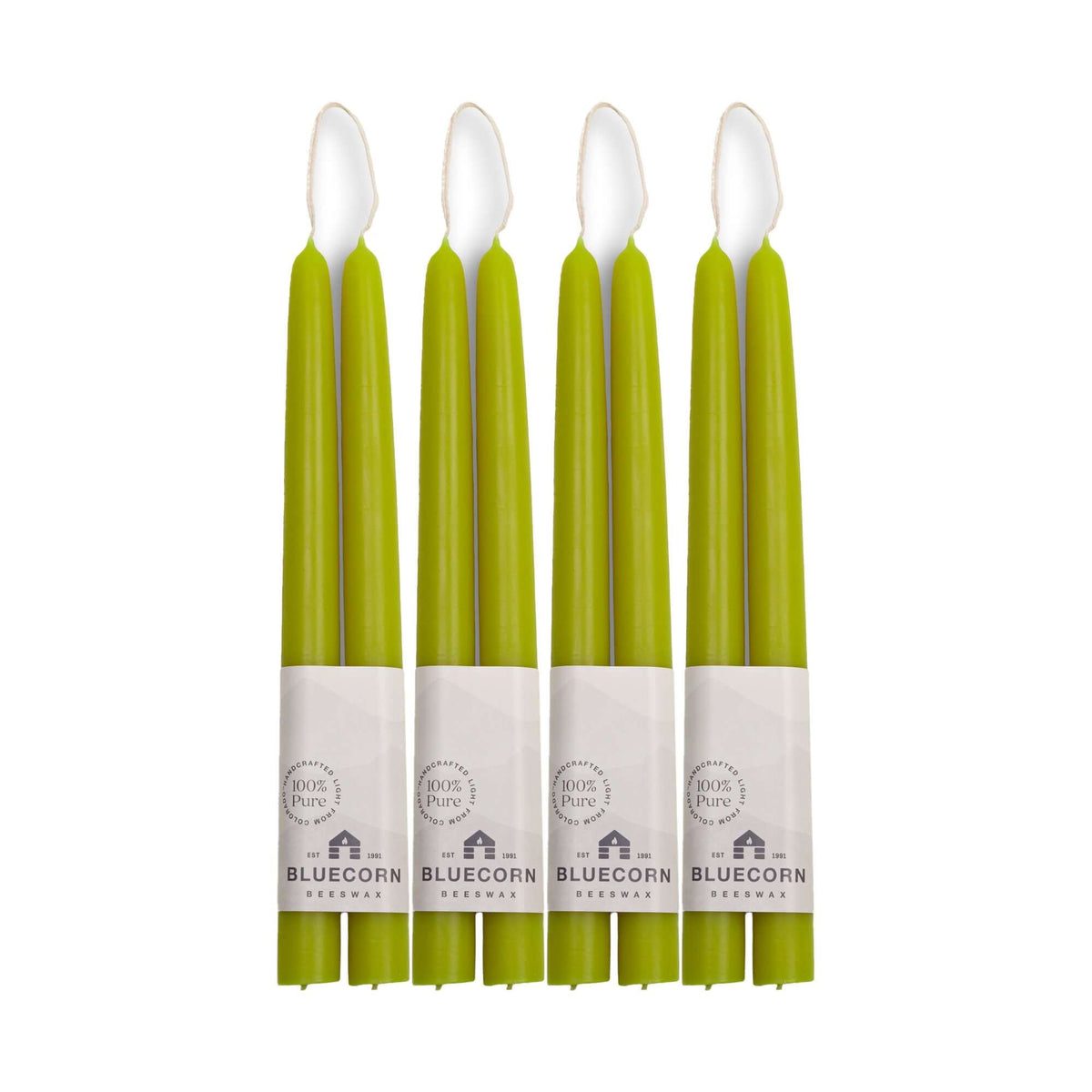 Hand-Dipped Beeswax Taper Candles - Bulk 4-Pair Bundle