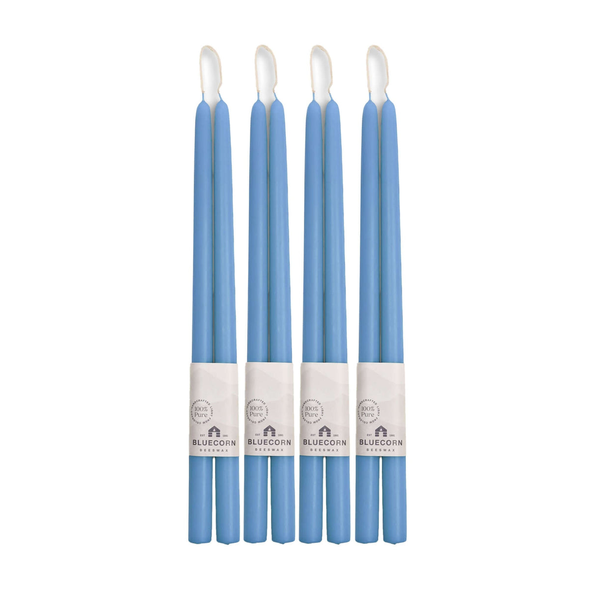 Hand-Dipped Beeswax Taper Candles - Bulk 4-Pair Bundle