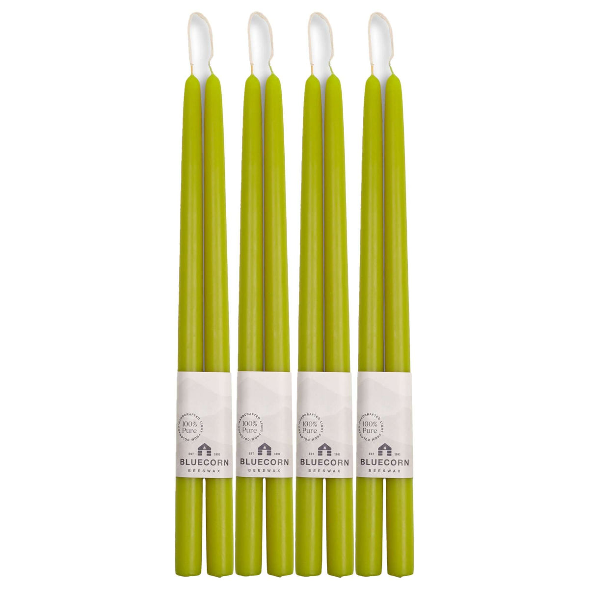 Hand-Dipped Beeswax Taper Candles - Bulk 4-Pair Bundle